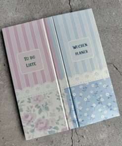 Falt-Notizblock-Set "blau-rosa" Wochenplaner / ToDo-Liste