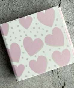 Mini Falt-Notizblock-Set "Rosa Herzen"