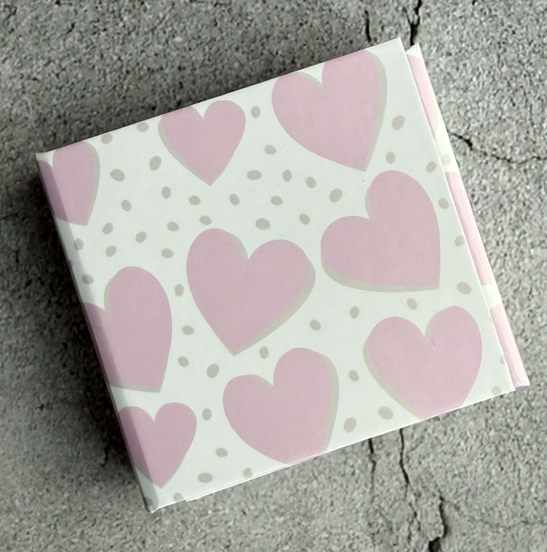 Mini Falt-Notizblock-Set "Rosa Herzen"