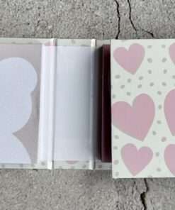 Alternative view of Mini Falt-Notizblock-Set "Rosa Herzen"