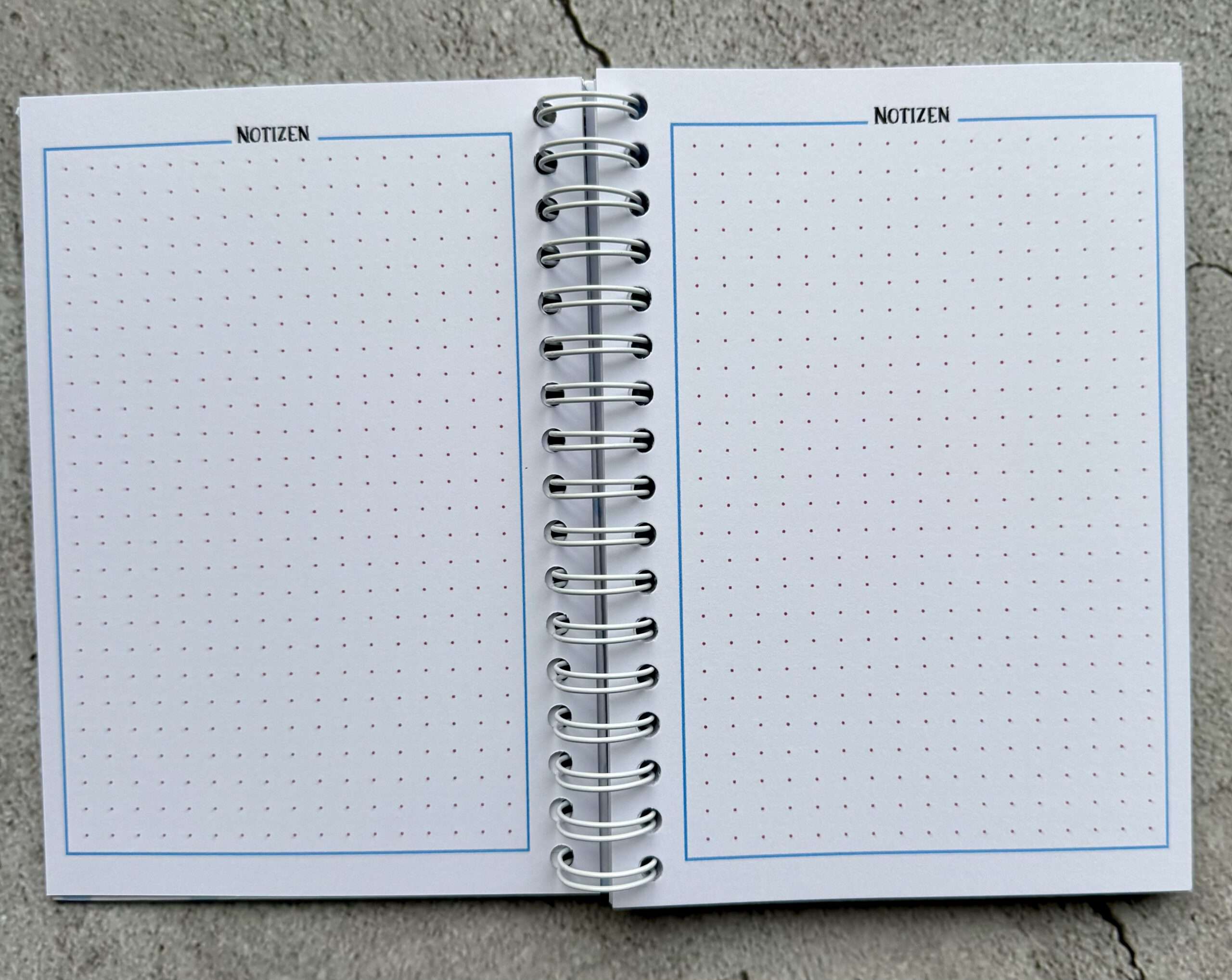 A6 Notizbuch "Herzchen blau / gestreift" – Bild 3