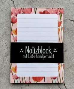 A6 Notizblock "Tulpen"