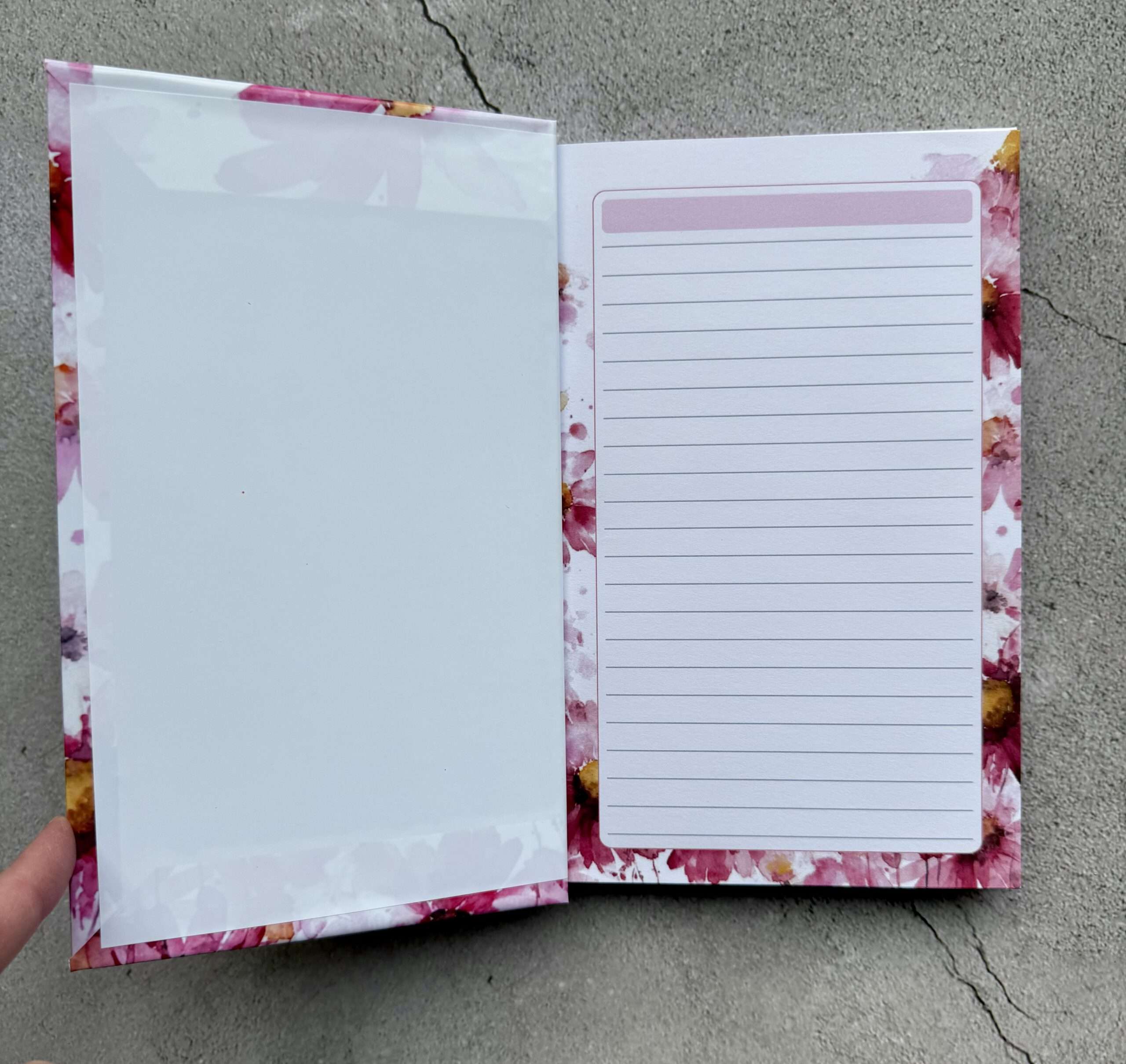 A5 Notizbuch "Gänseblümchen rosa" wiederbefüllbar – Bild 2