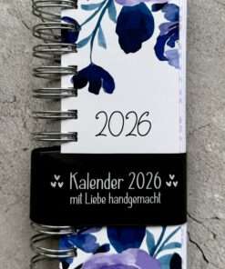 Alternative view of Tages-Kalender 2026 "Floral lila/blau" im Skinny Mini Happy Planner Format