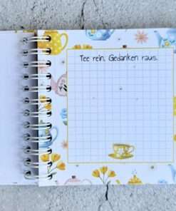 Alternative view of Notizbuch "Tee rein. Gedanken raus." 105x105mm