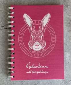 A5 Notizbuch "Hase" mit Stoffeinband