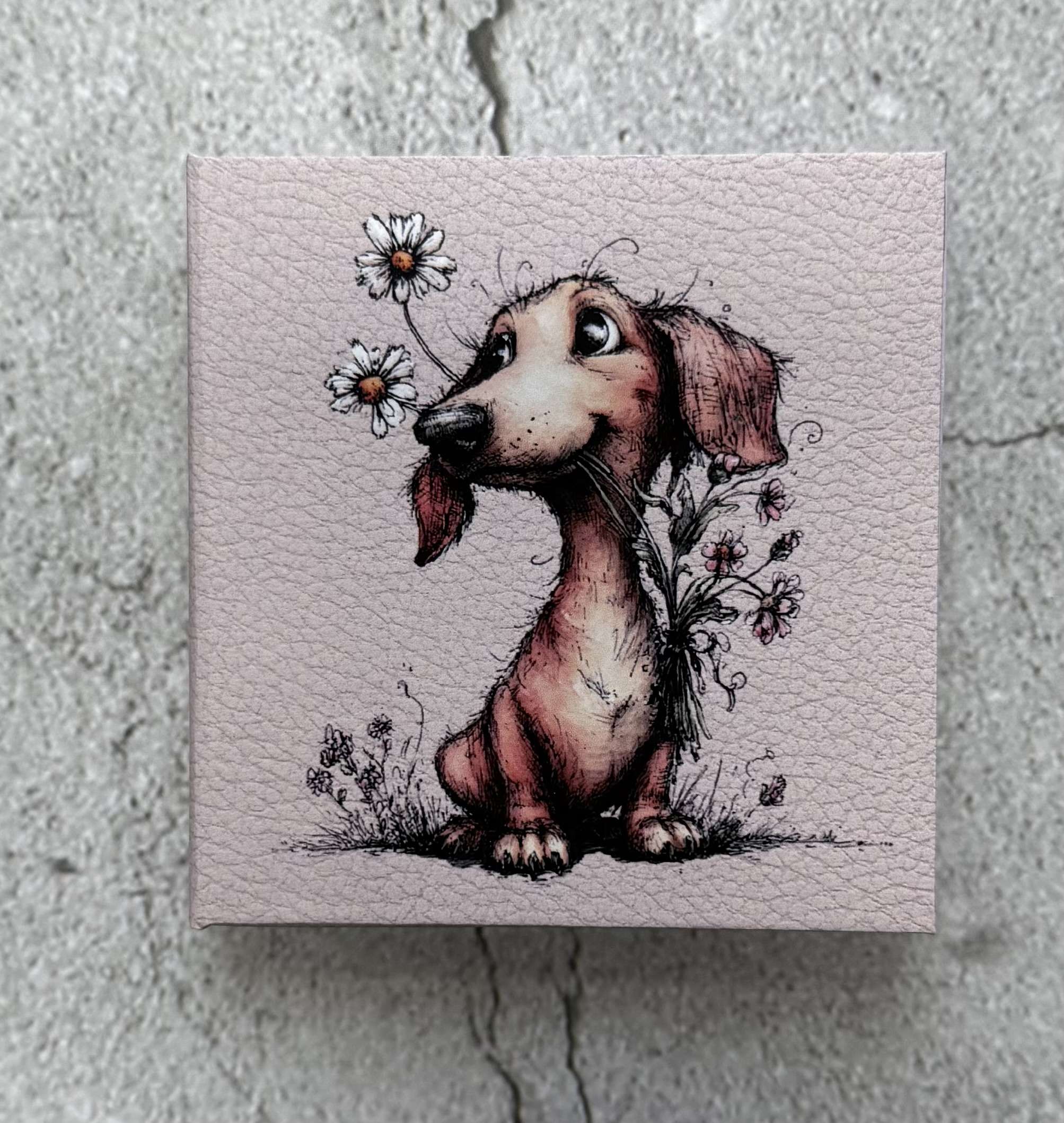 Hardcover-Haftnotiz-Büchlein "Dackel 2"