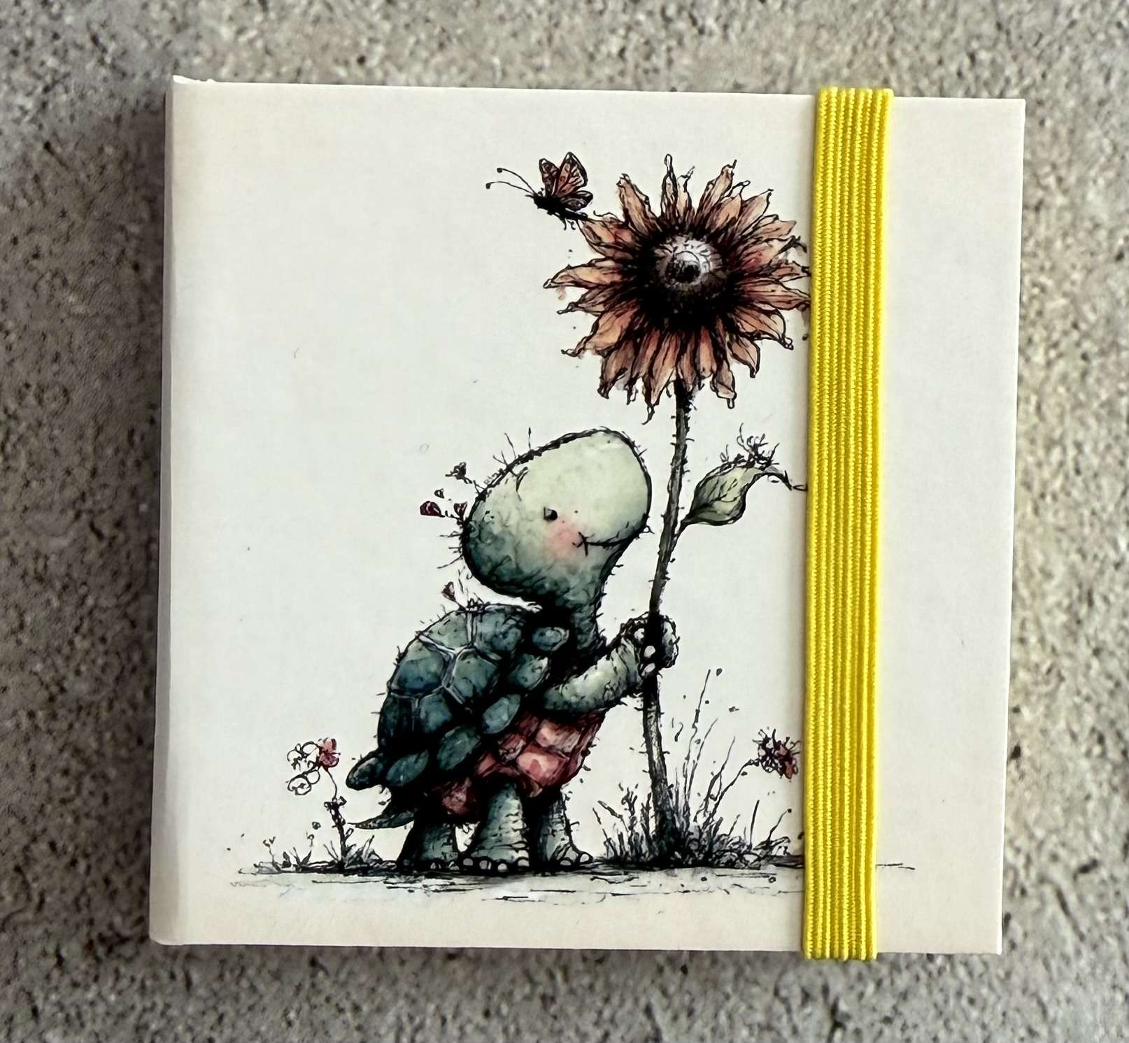 Hardcover-Haftnotiz-Büchlein "Schildkröte 1"