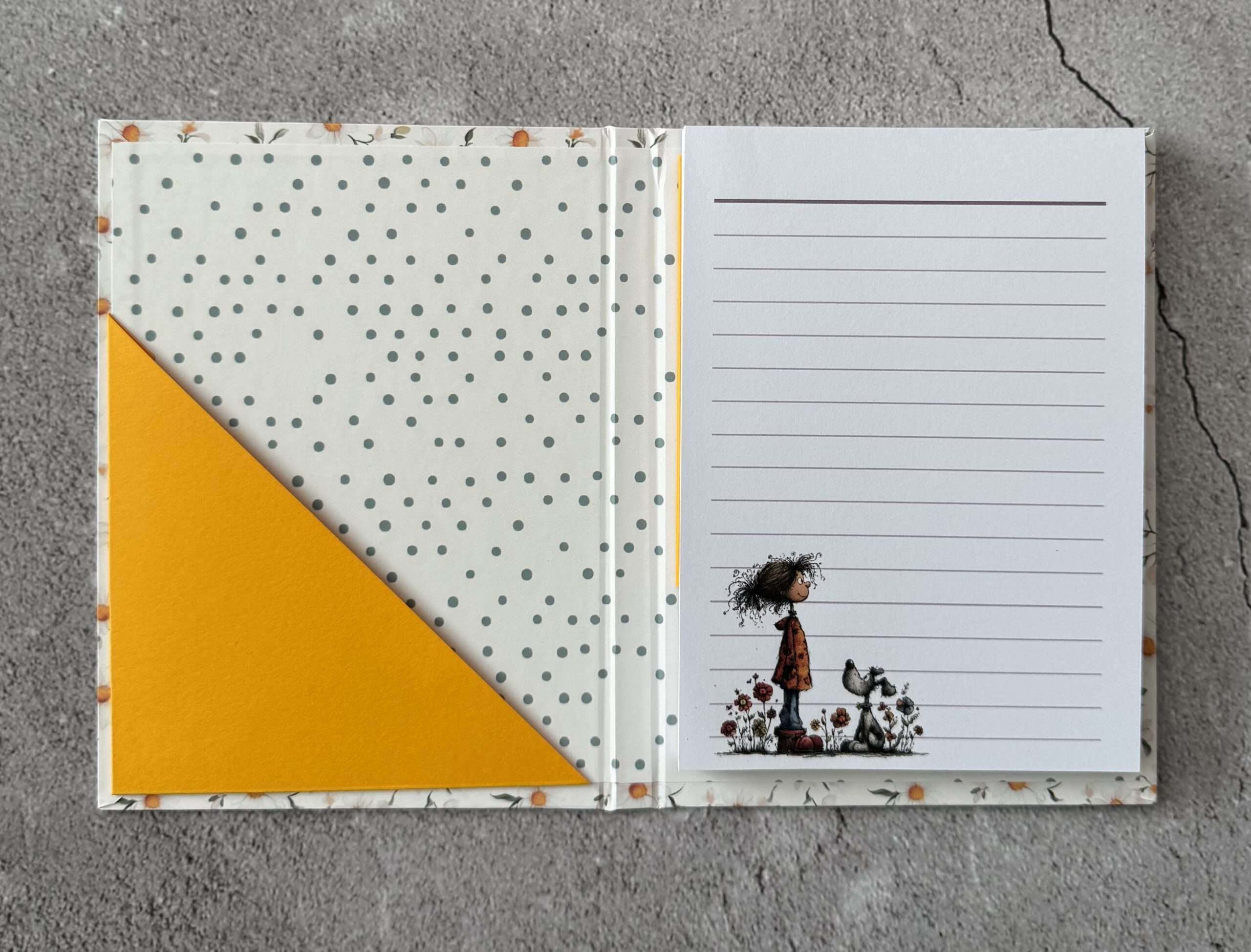 Hardcover für A6 Notizblock "Gänseblümchen 1" – Bild 3