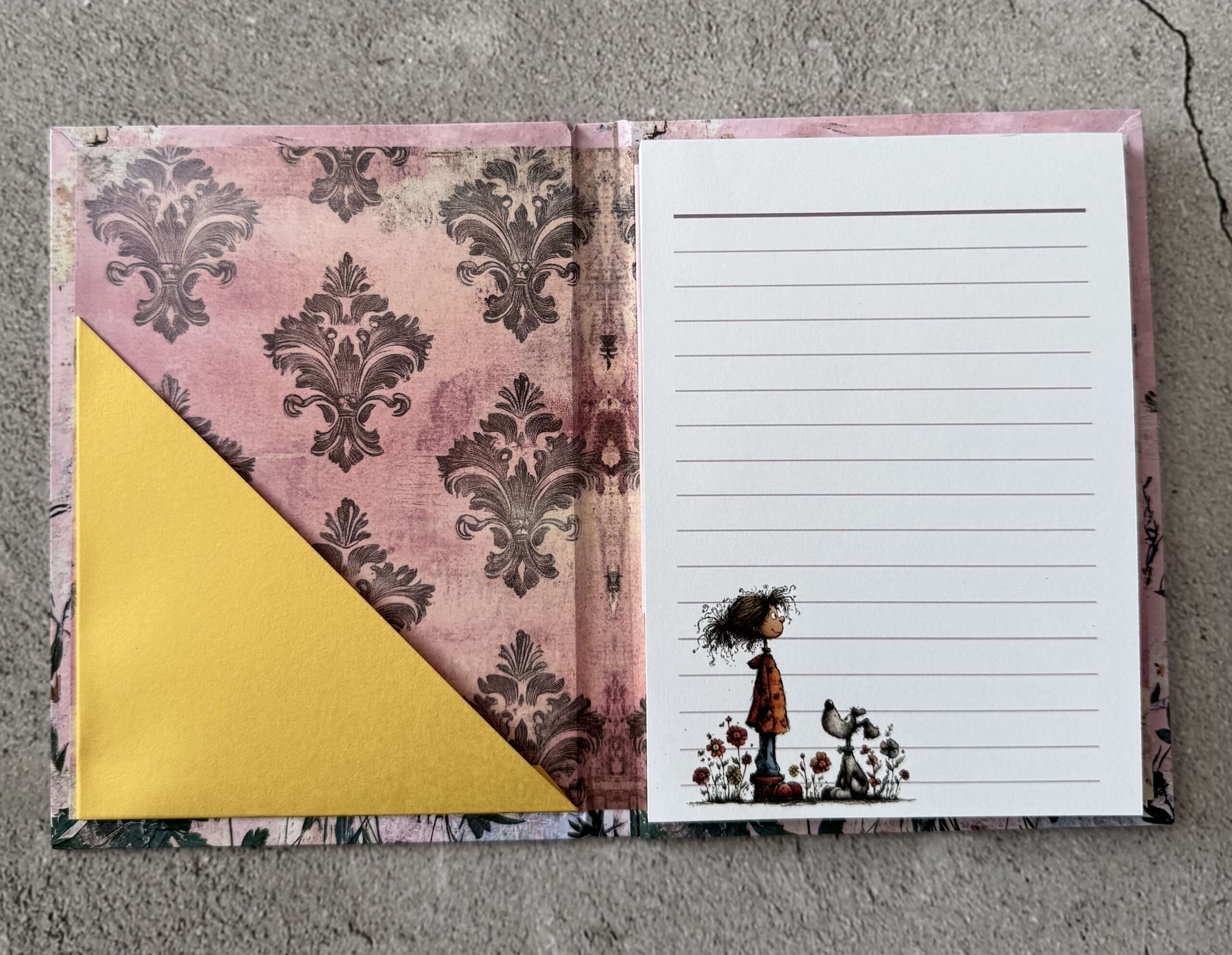 Hardcover für A6 Notizblock "Blumenwiese 1" – Bild 2