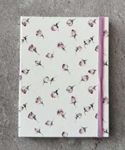 Hardcover für A6 Notizblock "Kleine Rosen"