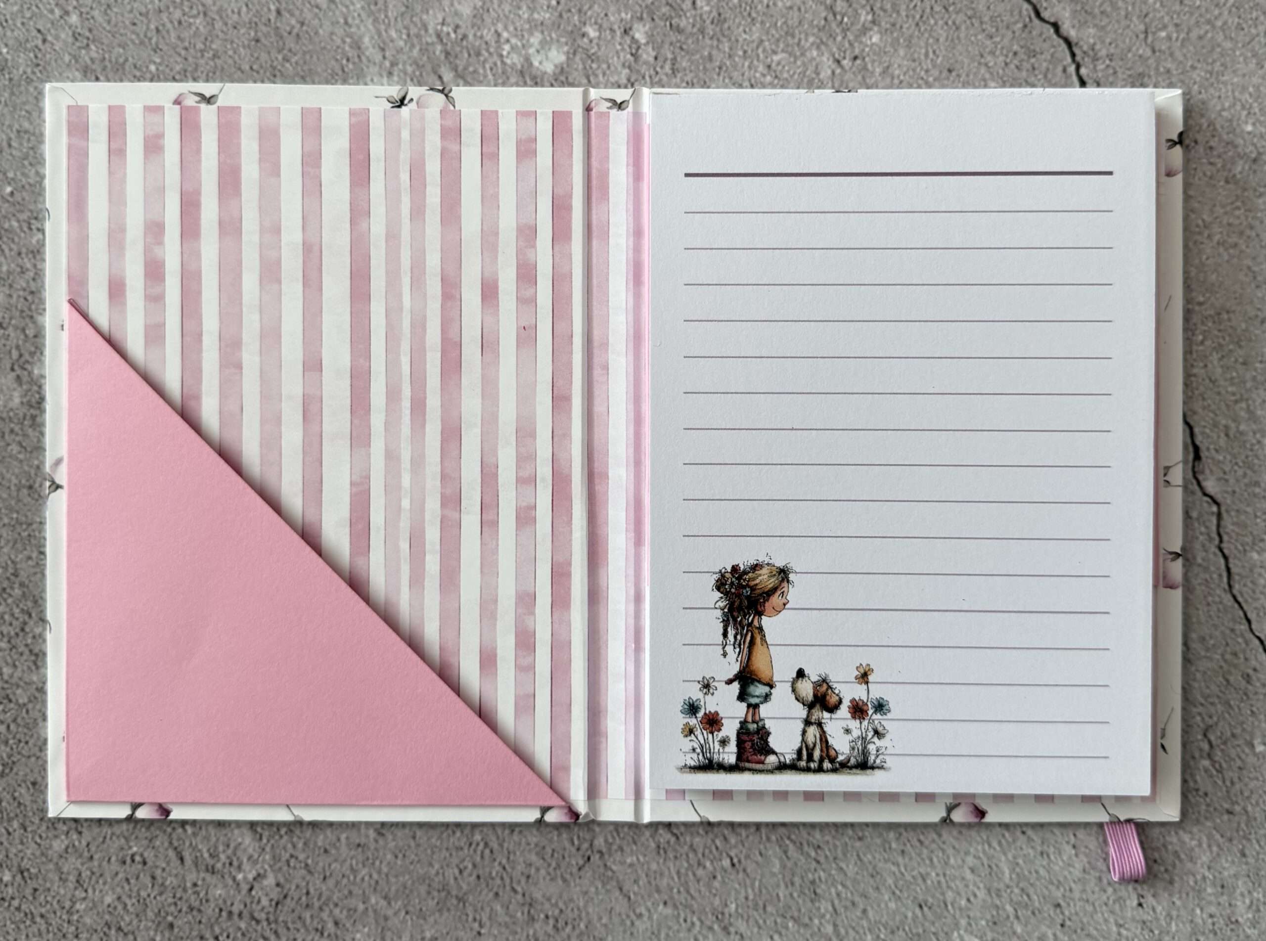 Hardcover für A6 Notizblock "Kleine Rosen" – Bild 3