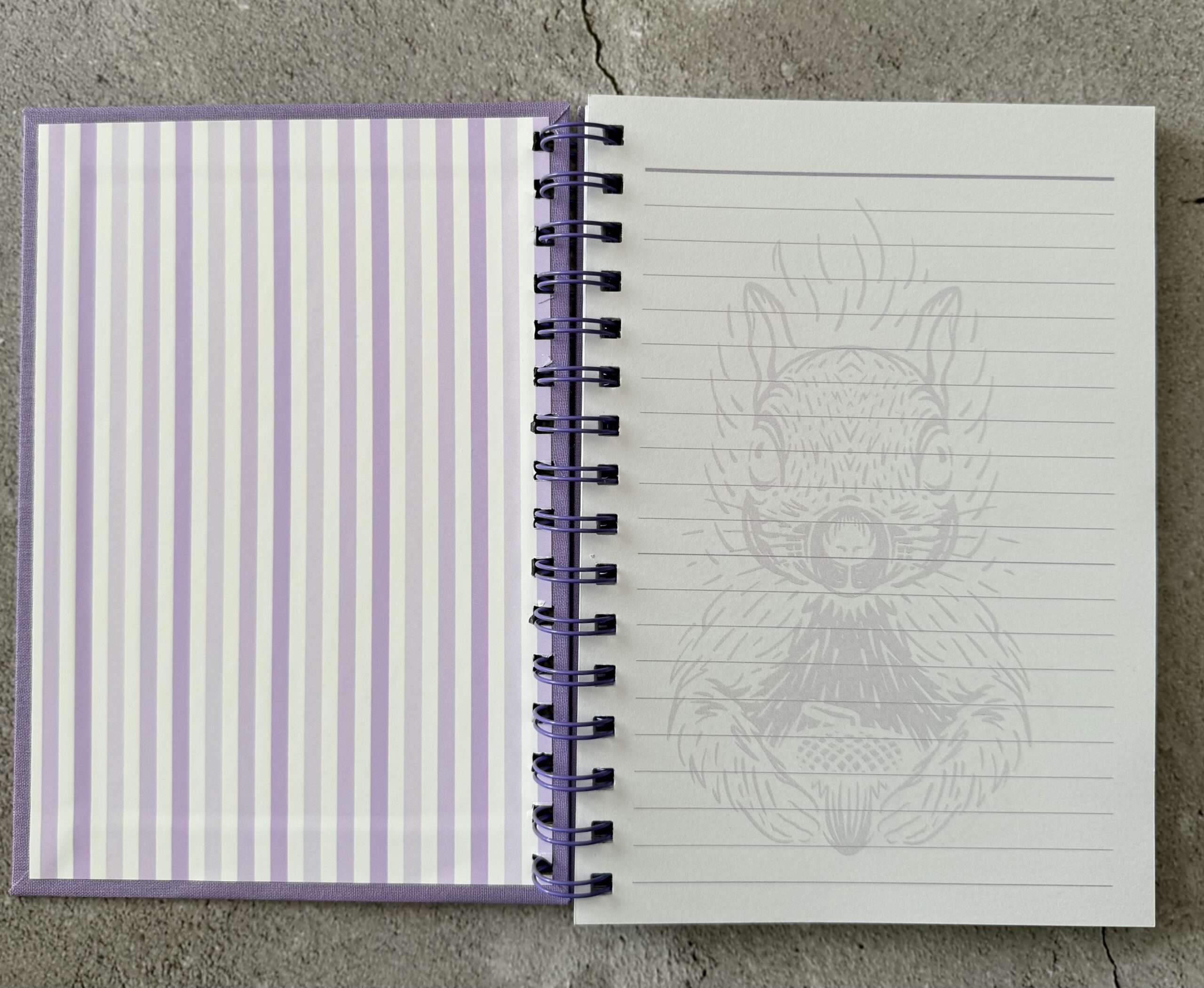 A5 Notizbuch "Eichhörnchen" mit Stoffeinband – Bild 2