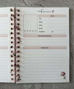 Alternative view of A5 Lese-Tagebuch "Kleine Rosen"