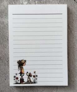 A6 Notizblock "Mädchen mit Hund 3"