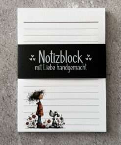 Alternative view of A6 Notizblock "Mädchen mit Hund 2"