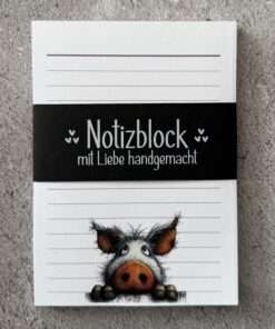 Alternative view of A6 Notizblock "Schwein 2"