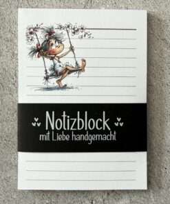 Alternative view of A6 Notizblock "Mädchen auf Schaukel 1"