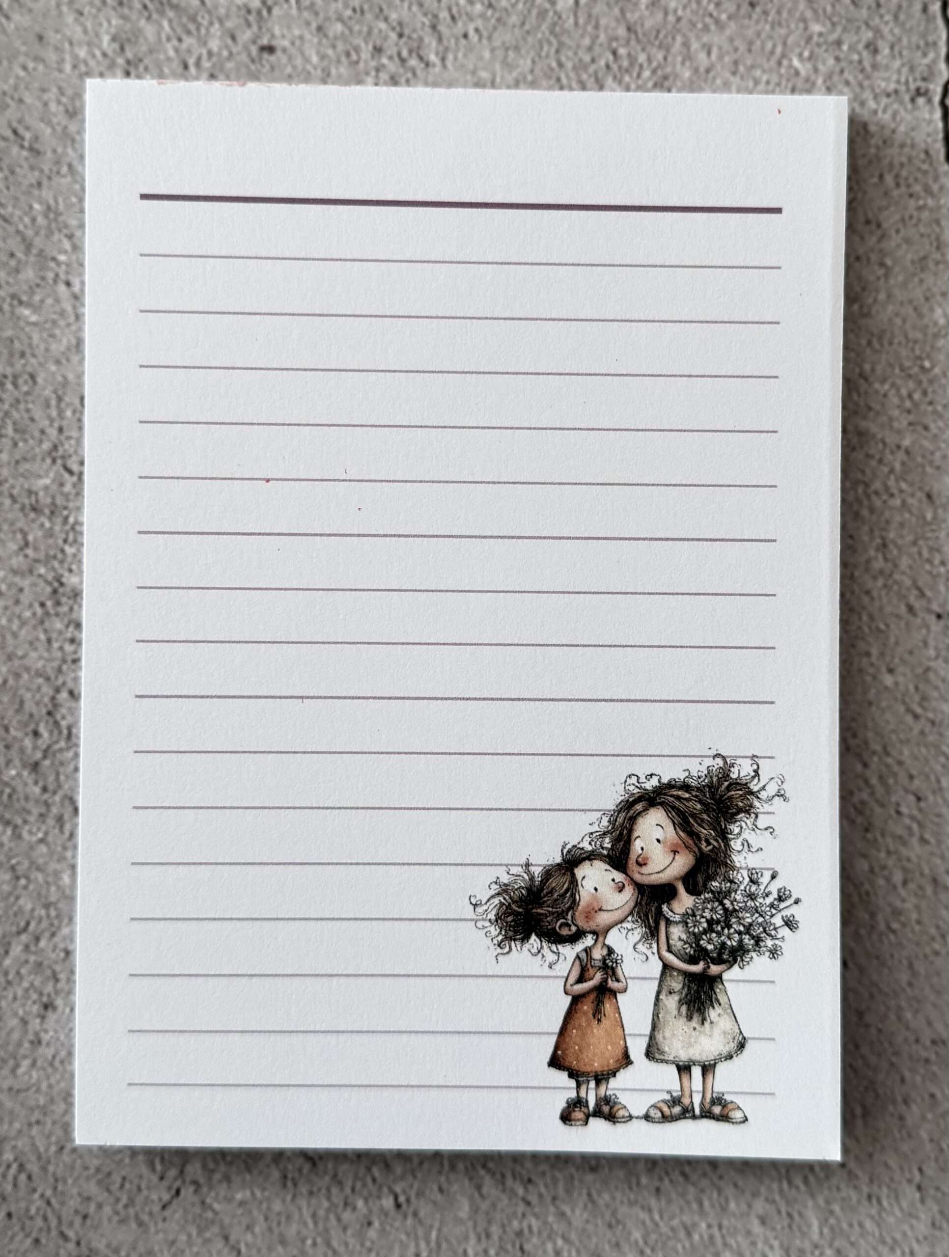 A6 Notizblock "Mutter mit Tochter 2"