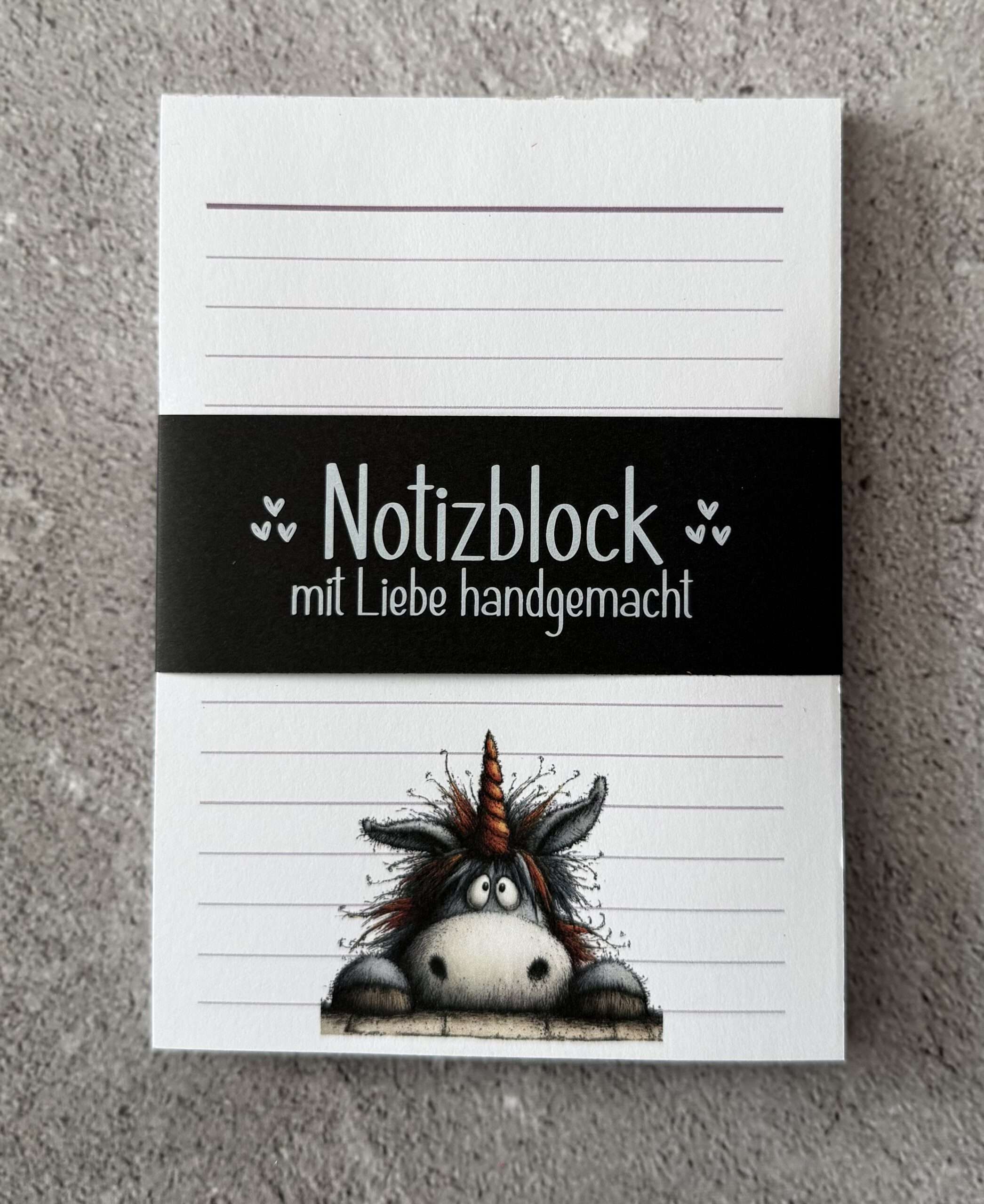 A6 Notizblock "Einhorn 1" – Bild 2