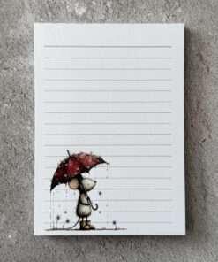 A6 Notizblock "Maus mit Schirm 1"