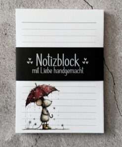 Alternative view of A6 Notizblock "Maus mit Schirm 1"