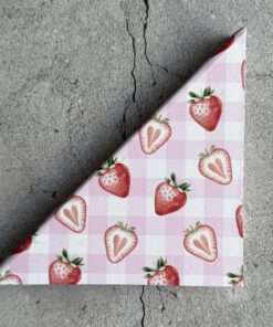 Falt-Notizblock-Set Dreieck "Erdbeeren"